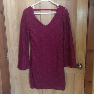 V-Back Lace Dress